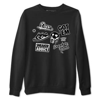 Dunk Low Panda shirt to match jordans Sneakerhead Sticker sneaker tees Dunk Panda SNRT Sneaker Tees unisex cotton Black 2 crew neck shirt