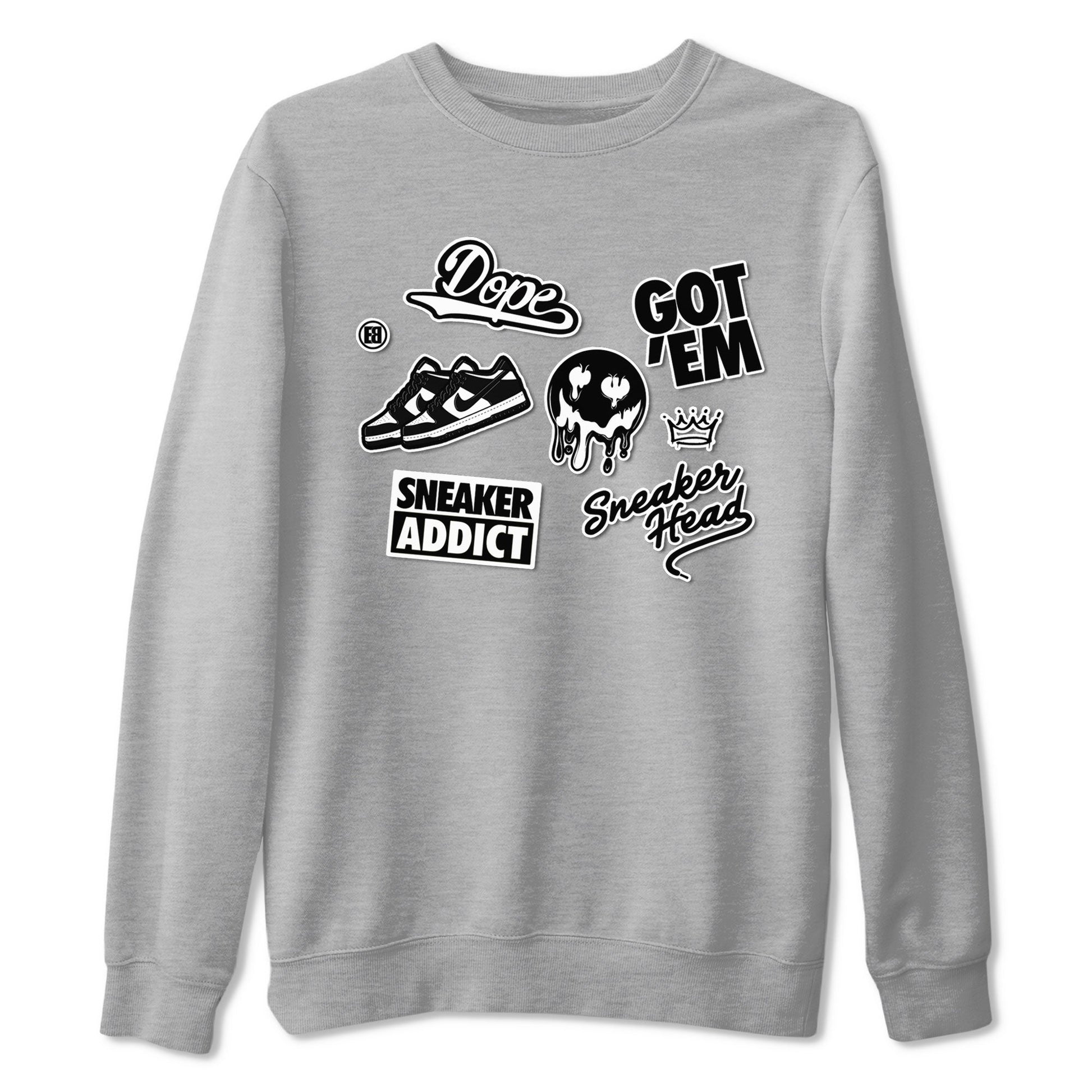Dunk Low Panda shirt to match jordans Sneakerhead Sticker sneaker tees Dunk Panda SNRT Sneaker Tees unisex cotton Heather Grey 2 crew neck shirt