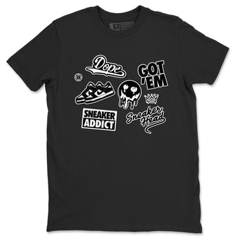 Dunk Low Panda shirt to match jordans Sneakerhead Sticker sneaker tees Dunk Panda SNRT Sneaker Tees unisex cotton Black 2 crew neck shirt