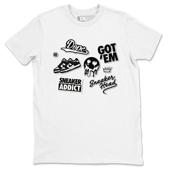 Dunk Low Panda shirt to match jordans Sneakerhead Sticker sneaker tees Dunk Panda SNRT Sneaker Tees unisex cotton White 2 crew neck shirt