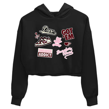 Dunk Valentine's Day shirt to match jordans Sneakerhead Sticker sneaker tees Dunk Valentines Day SNRT Sneaker Tees Sneaker Matching Cotton Shirt Black 2 crop length shirt