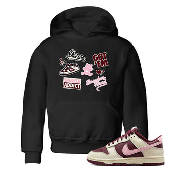 Dunk Valentine's Day shirt to match jordans Sneakerhead Sticker sneaker tees Dunk Valentines Day SNRT Sneaker Tees Sneaker Matching Cotton Shirt baby toddler Black 1 cotton Shirt