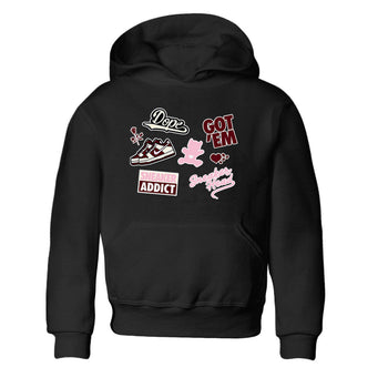 Dunk Valentine's Day shirt to match jordans Sneakerhead Sticker sneaker tees Dunk Valentines Day SNRT Sneaker Tees Sneaker Matching Cotton Shirt baby toddler Black 2 cotton Shirt