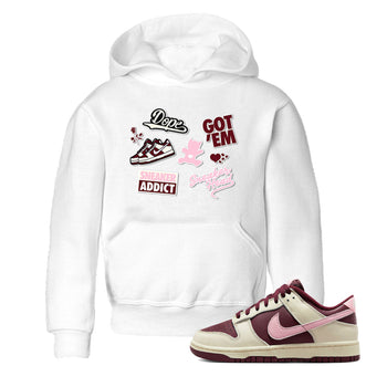 Dunk Valentine's Day shirt to match jordans Sneakerhead Sticker sneaker tees Dunk Valentines Day SNRT Sneaker Tees Sneaker Matching Cotton Shirt baby toddler White 1 cotton Shirt