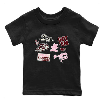Dunk Valentine's Day shirt to match jordans Sneakerhead Sticker sneaker tees Dunk Valentines Day SNRT Sneaker Tees Sneaker Matching Cotton Shirt baby toddler Black 2 cotton Shirt