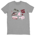 Dunk Valentine's Day shirt to match jordans Sneakerhead Sticker sneaker tees Dunk Valentines Day SNRT Sneaker Tees Sneaker Matching Cotton Shirt unisex cotton Heather Grey 2 crew neck shirt