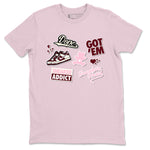 Dunk Valentine's Day shirt to match jordans Sneakerhead Sticker sneaker tees Dunk Valentines Day SNRT Sneaker Tees Sneaker Matching Cotton Shirt unisex cotton Pink 2 crew neck shirt