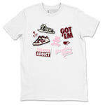 Dunk Valentine's Day shirt to match jordans Sneakerhead Sticker sneaker tees Dunk Valentines Day SNRT Sneaker Tees Sneaker Matching Cotton Shirt unisex cotton White 2 crew neck shirt