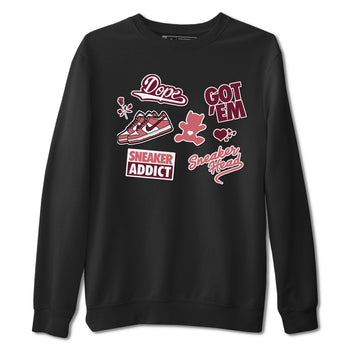 Dunk Low Valentines Day shirt to match jordans Sneakerhead Sticker sneaker tees Dunk Valentine's Day SNRT Sneaker Tees Sneaker Matching Cotton Shirt unisex cotton Black 2 crew neck shirt