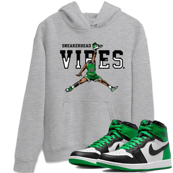 Air Jordan 1 Celtics Sneaker Match Tees Sneakerhead Vibes Sneaker Tees Air Jordan 1 Retro Celtics Sneaker Release Tees Unisex Shirts Heather Grey 1