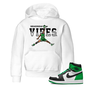 Air Jordan 1 Celtics Sneaker Match Tees Sneakerhead Vibes Sneaker Tees Air Jordan 1 Retro Celtics Sneaker Release Tees Kids Shirts White 1