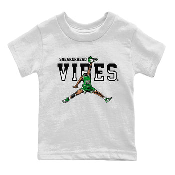 Air Jordan 1 Celtics Sneaker Match Tees Sneakerhead Vibes Sneaker Tees Air Jordan 1 Retro Celtics Sneaker Release Tees Kids Shirts White 2