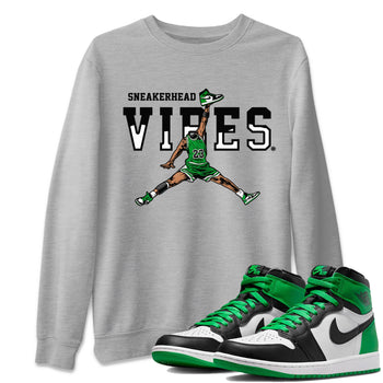 Air Jordan 1 Celtics Sneaker Match Tees Sneakerhead Vibes Sneaker Tees Air Jordan 1 Retro Celtics Sneaker Release Tees Unisex Shirts Heather Grey 1