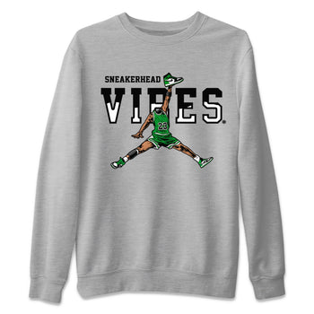 Air Jordan 1 Celtics Sneaker Match Tees Sneakerhead Vibes Sneaker Tees Air Jordan 1 Retro Celtics Sneaker Release Tees Unisex Shirts Heather Grey 2