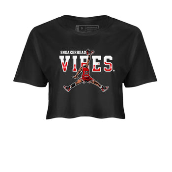 Air Jordan 1 Satin Bred shirt to match jordans Sneakerhead Vibes sneaker tees Air Jordan 1 Retro Satin Bred SNRT Sneaker Release Tees Black 2 Crop T-Shirt