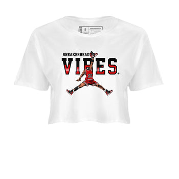 Air Jordan 1 Satin Bred shirt to match jordans Sneakerhead Vibes sneaker tees Air Jordan 1 Retro Satin Bred SNRT Sneaker Release Tees White 2 Crop T-Shirt