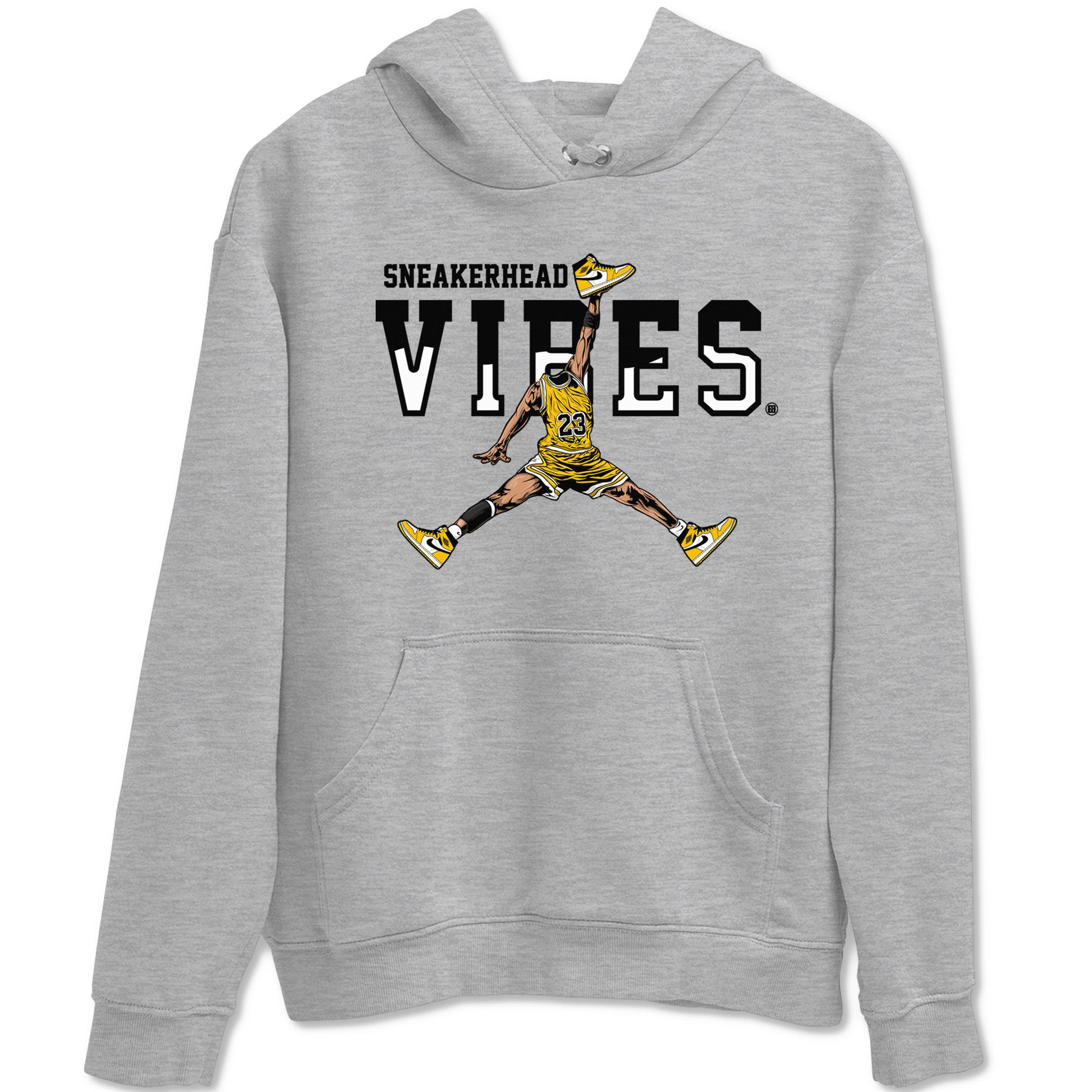 1s Yellow Ochre shirt to match jordans Sneakerhead Vibes sneaker tees streetwear brand Air Jordan 1 High OG Yellow Ochre SNRT Sneaker Release Tees unisex cotton Heather Grey 2 crew neck shirt