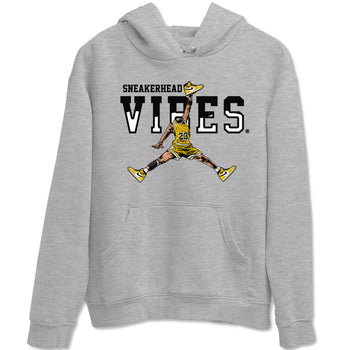 1s Yellow Ochre shirt to match jordans Sneakerhead Vibes sneaker tees streetwear brand Air Jordan 1 High OG Yellow Ochre SNRT Sneaker Release Tees unisex cotton Heather Grey 2 crew neck shirt