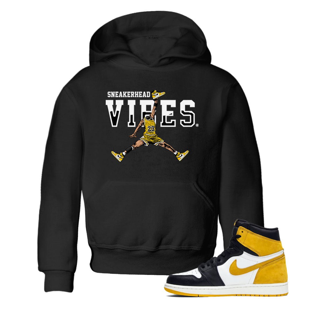 1s Yellow Ochre shirt to match jordans Sneakerhead Vibes sneaker tees streetwear brand Air Jordan 1 High OG Yellow Ochre SNRT sneaker release tees baby toddler Black 1 cotton Shirt