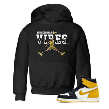 1s Yellow Ochre shirt to match jordans Sneakerhead Vibes sneaker tees streetwear brand Air Jordan 1 High OG Yellow Ochre SNRT sneaker release tees baby toddler Black 1 cotton Shirt
