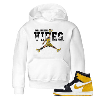 1s Yellow Ochre shirt to match jordans Sneakerhead Vibes sneaker tees streetwear brand Air Jordan 1 High OG Yellow Ochre SNRT sneaker release tees baby toddler White 1 cotton Shirt