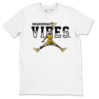 1s Yellow Ochre shirt to match jordans Sneakerhead Vibes sneaker tees streetwear brand Air Jordan 1 High OG Yellow Ochre SNRT Sneaker Release Tees unisex cotton White 2 crew neck shirt