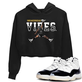 AJ11 Gratitude sneaker shirt to match jordans Sneakerhead Vibes sneaker tees Air Jordan 11 Gratitude SNRT Sneaker Release Tees Black 1 Crop T-Shirt