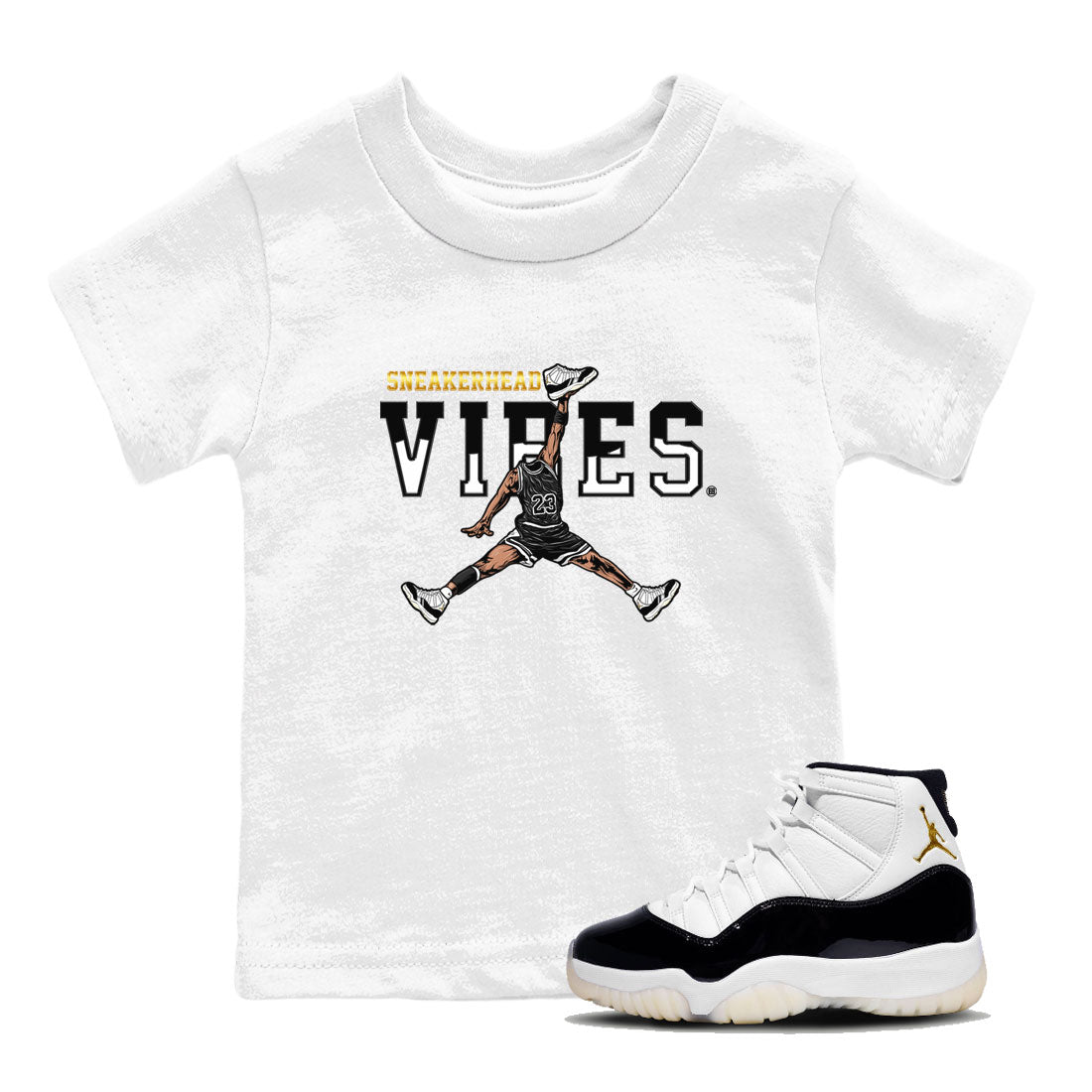 AJ11 Gratitude sneaker shirt to match jordans Sneakerhead Vibes sneaker tees Air Jordan 11 Gratitude SNRT Sneaker Release Tees Baby Toddler White 1 T-Shirt