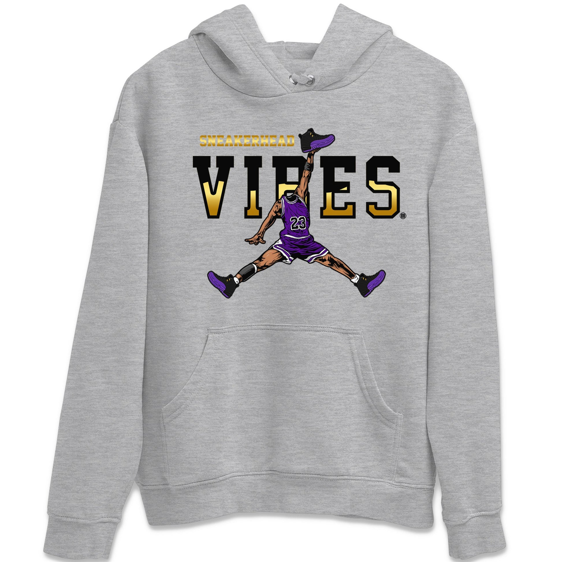 Air Jordan 12 Field Purple Sneaker Match Tees Sneakerhead Vibes Sneaker Tees AJ12 Field Purple Sneaker Release Tees Unisex Shirts Heather Grey 2