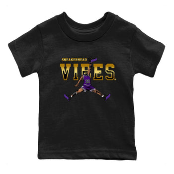 Air Jordan 12 Field Purple Sneaker Match Tees Sneakerhead Vibes Sneaker Tees AJ12 Field Purple Sneaker Release Tees Kids Shirts Black 1