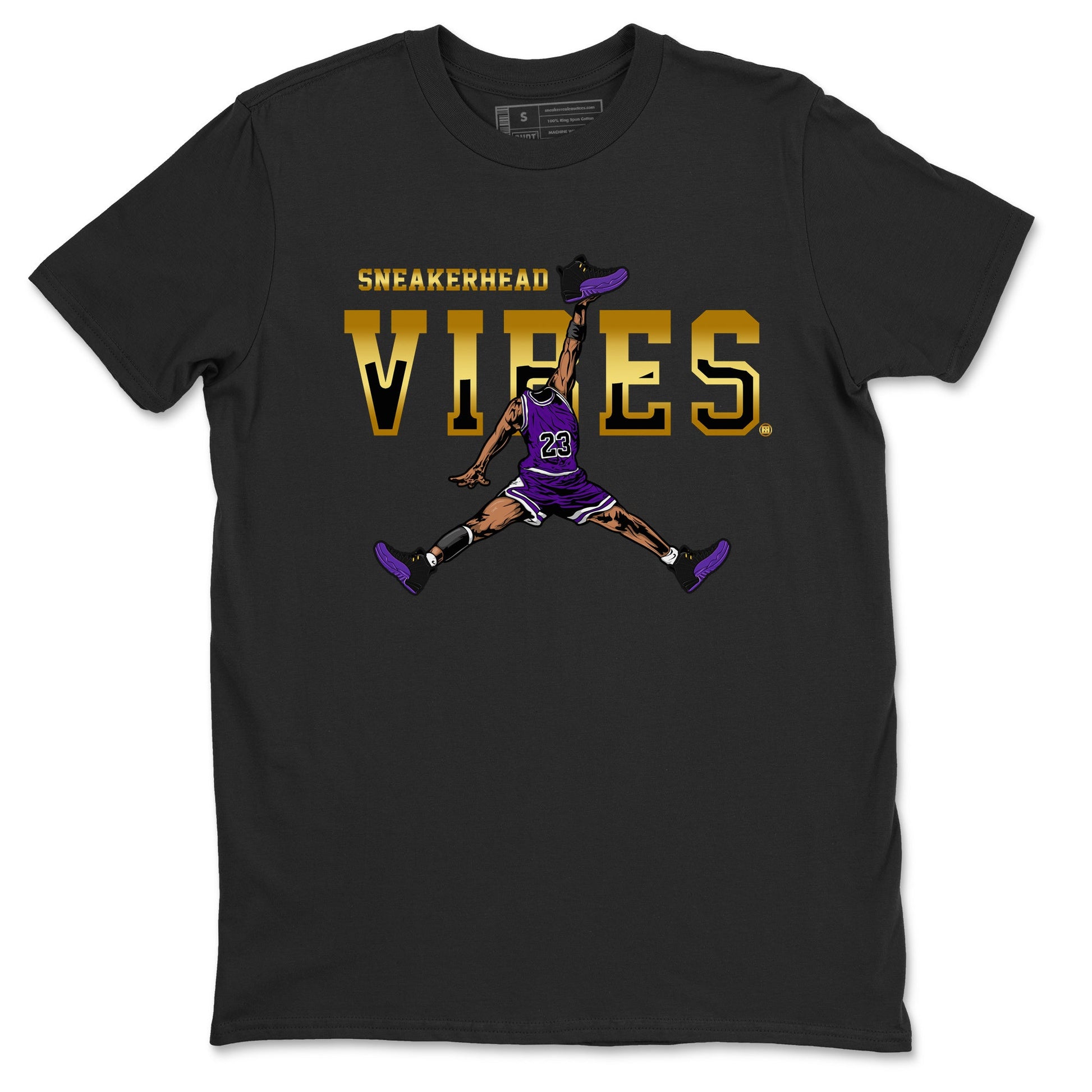 Air Jordan 12 Field Purple Sneaker Match Tees Sneakerhead Vibes Sneaker Tees AJ12 Field Purple Sneaker Release Tees Unisex Shirts Black 2