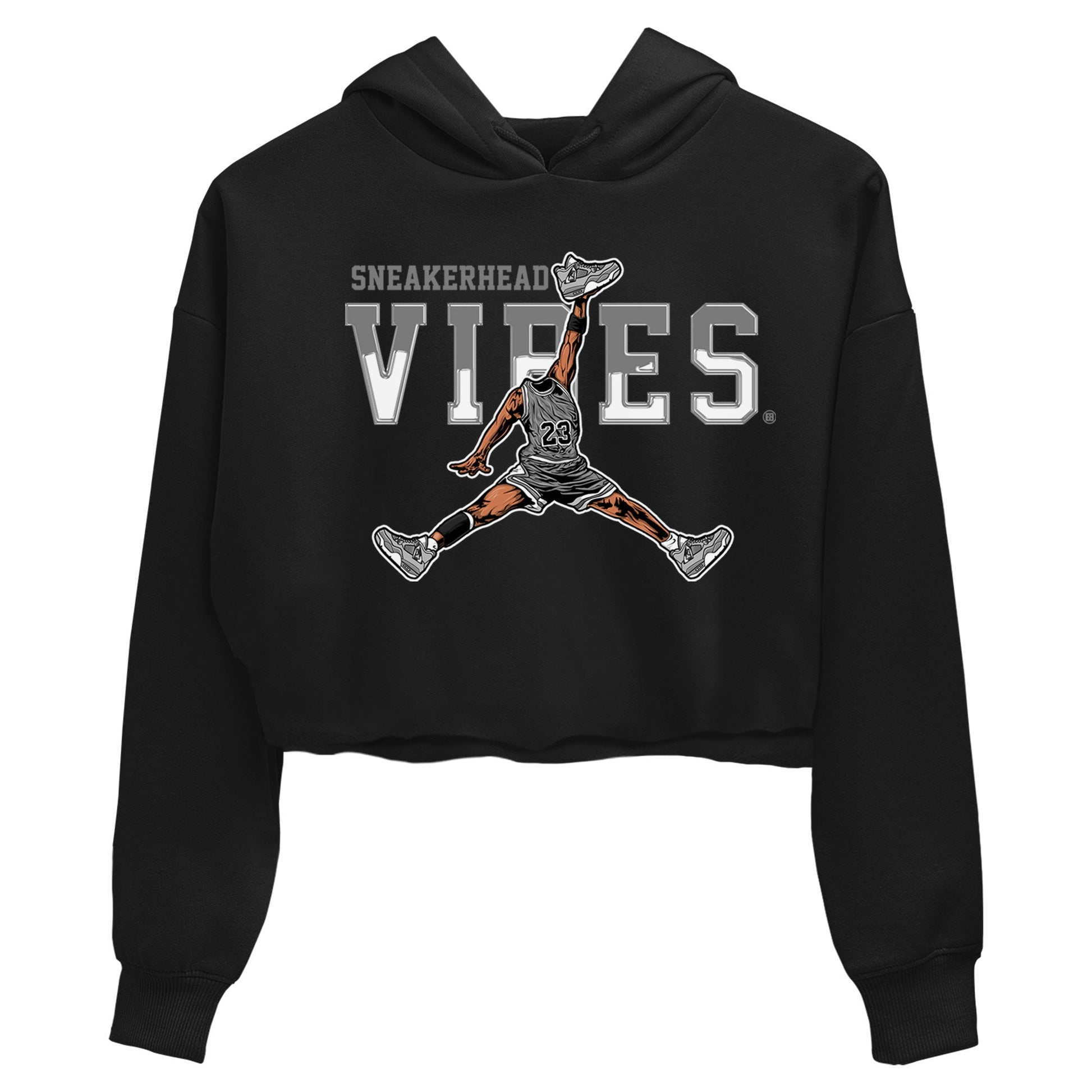 Air Jordan 4 Retro Frozen Moments shirt to match jordans Sneakerhead Vibes sneaker tees Air Jordan 4 Light Iron Ore SNRT Sneaker Release Tees Black 2 Crop T-Shirt