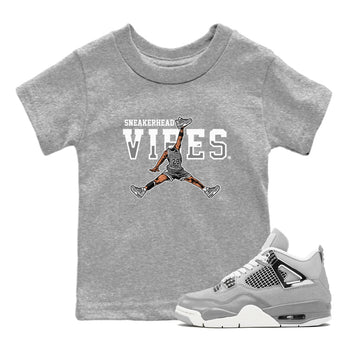 Air Jordan 4 Retro Frozen Moments shirt to match jordans Sneakerhead Vibes sneaker tees Air Jordan 4 Light Iron Ore SNRT Sneaker Release Tees Baby Toddler Heather Grey 1 T-Shirt