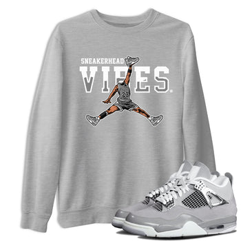 Air Jordan 4 Retro Frozen Moments shirt to match jordans Sneakerhead Vibes sneaker tees Air Jordan 4 Light Iron Ore SNRT Sneaker Release Tees Unisex Heather Grey 1 T-Shirt