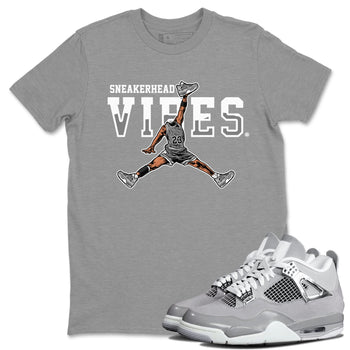 Air Jordan 4 Retro Frozen Moments shirt to match jordans Sneakerhead Vibes sneaker tees Air Jordan 4 Light Iron Ore SNRT Sneaker Release Tees Unisex Heather Grey 1 T-Shirt