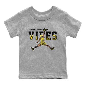 Air Jordan 4 Thunder Sneaker Match Tees Sneakerhead Vibes Sneaker Tees Air Jordan 4 Retro Thunder Sneaker Release Tees Kids Shirts Heather Grey 2