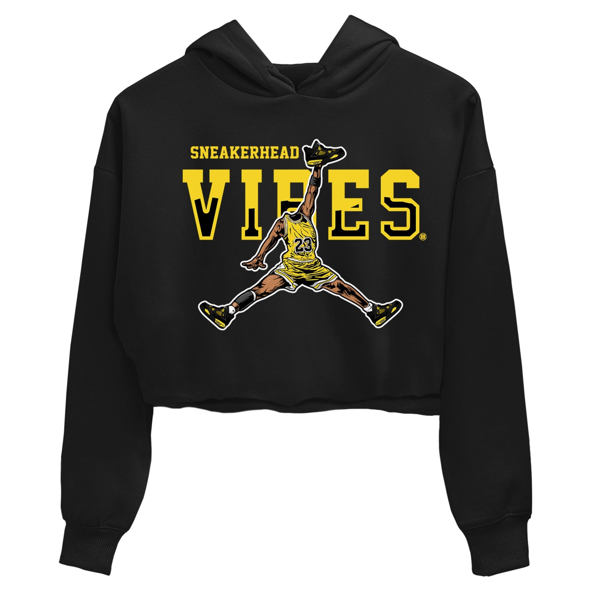 Air Jordan 4 Thunder Sneaker Match Tees Sneakerhead Vibes Sneaker Tees Air Jordan 4 Retro Thunder Sneaker Release Tees Women's Shirts Black 2