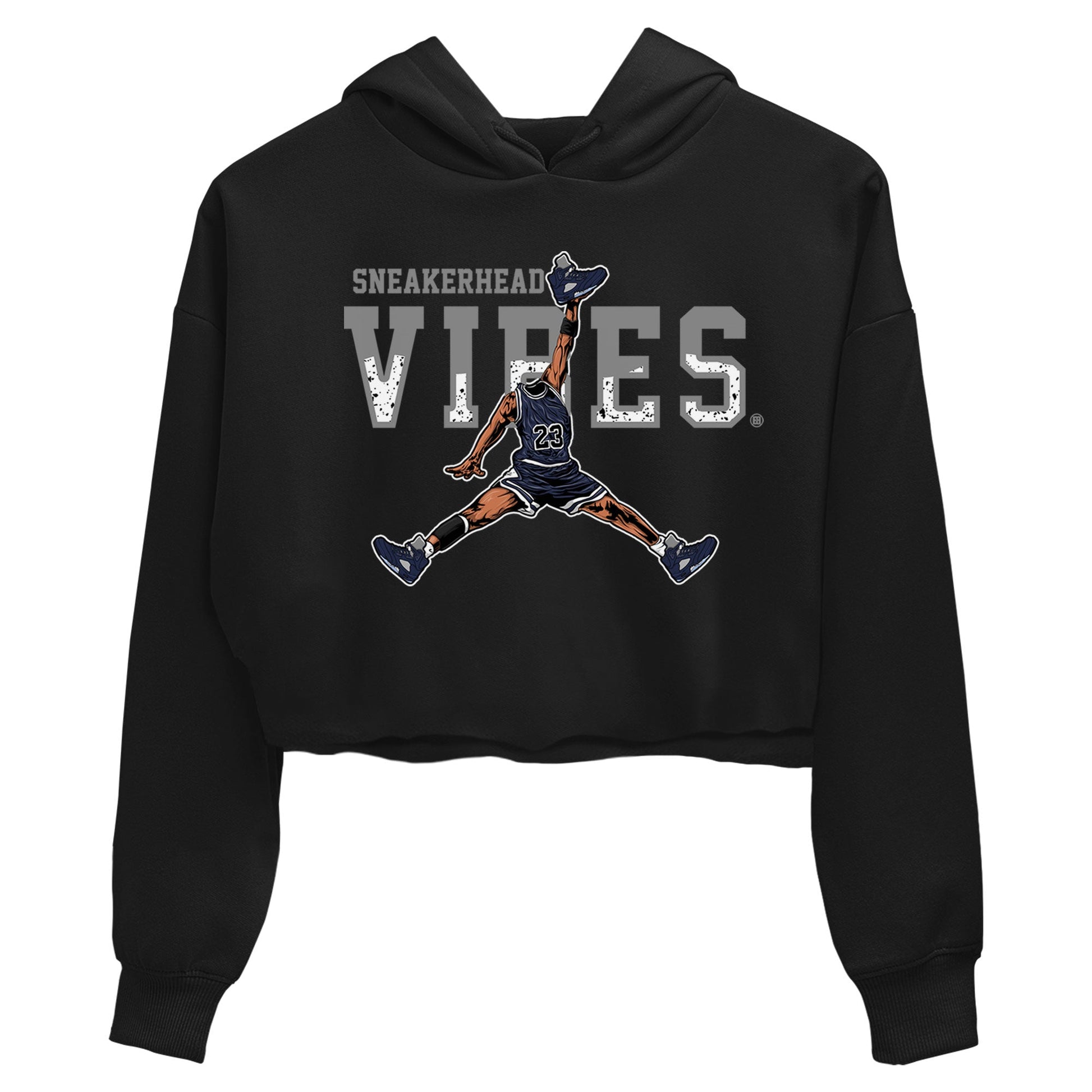 Midnight Navy 5s shirt to match jordans Sneakerhead Vibes sneaker tees Air Jordan 5 Retro Midnight Navy SNRT Sneaker Release Tees Black 2 Crop T-Shirt