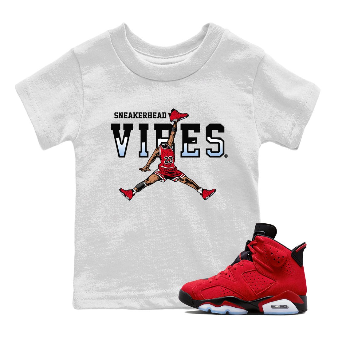 Air Jordan 6 Toro Bravo Sneaker Match Tees Sneakerhead Vibes Sneaker Tees Air Jordan 6 Toro Sneaker Release Tees Kids Shirts White 1