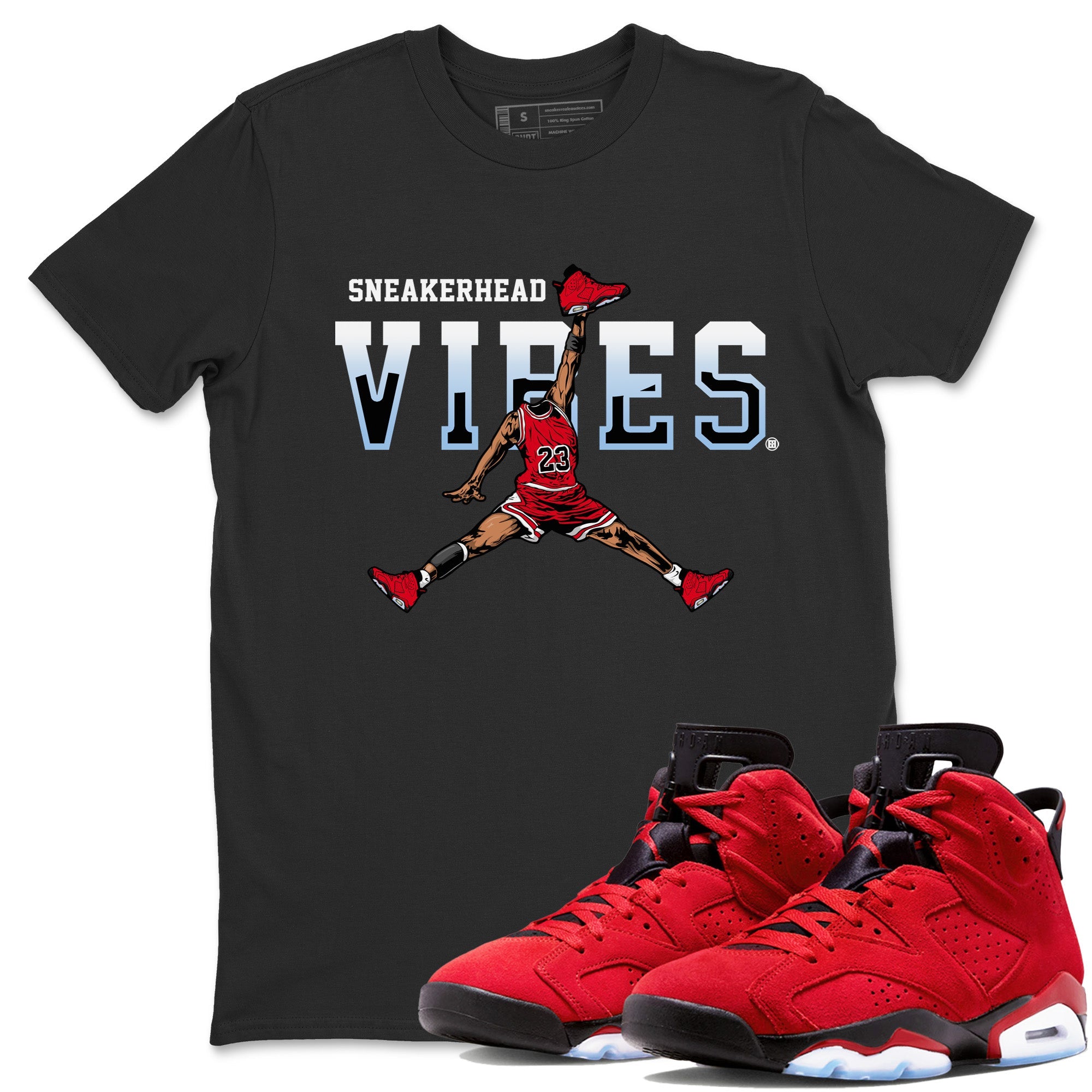 Air Jordan 6 Toro Bravo Sneaker Match Tees Sneakerhead Vibes Sneaker Tees Air Jordan 6 Toro Sneaker Release Tees Unisex Shirts Black 1