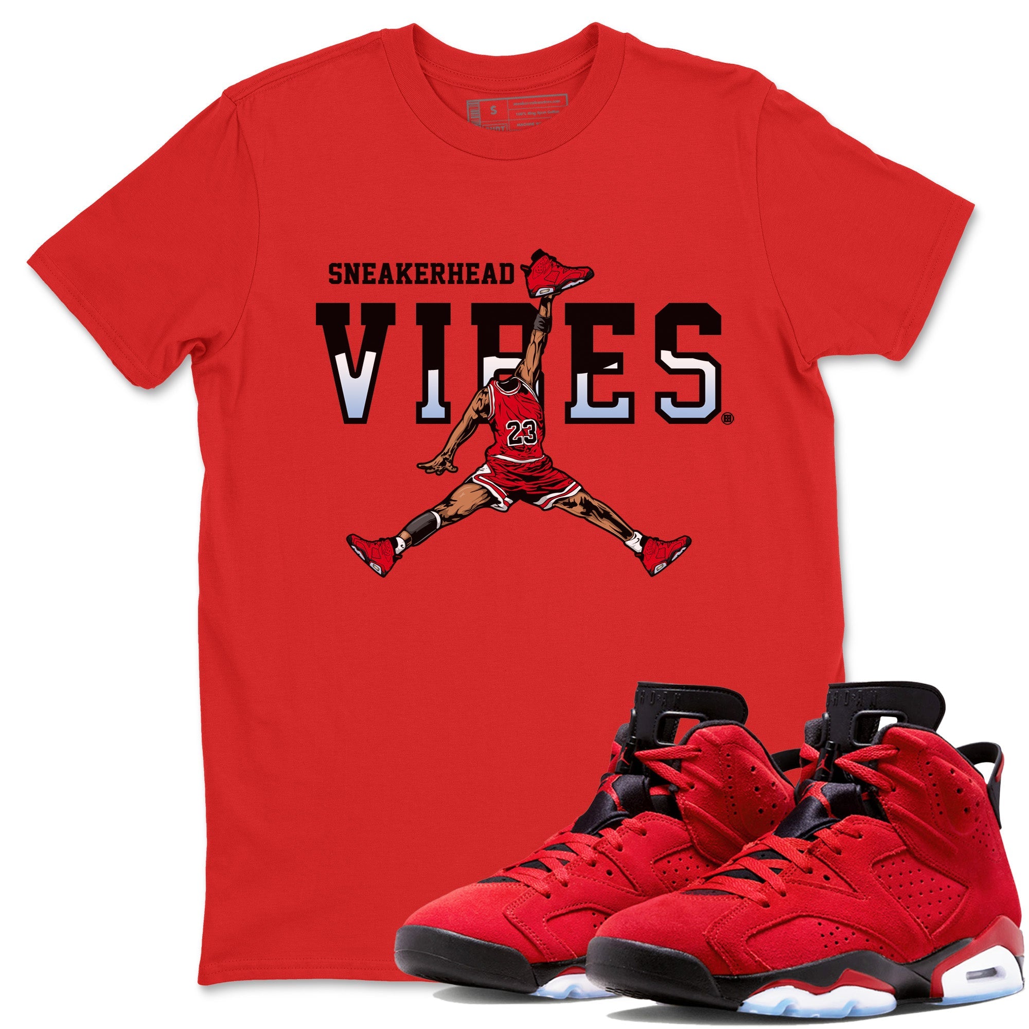 Air Jordan 6 Toro Bravo Sneakerhead Vibes Crew Neck Sneaker Tees Air Jordan 6 Toro Sneaker T-Shirts Washing and Care Tip