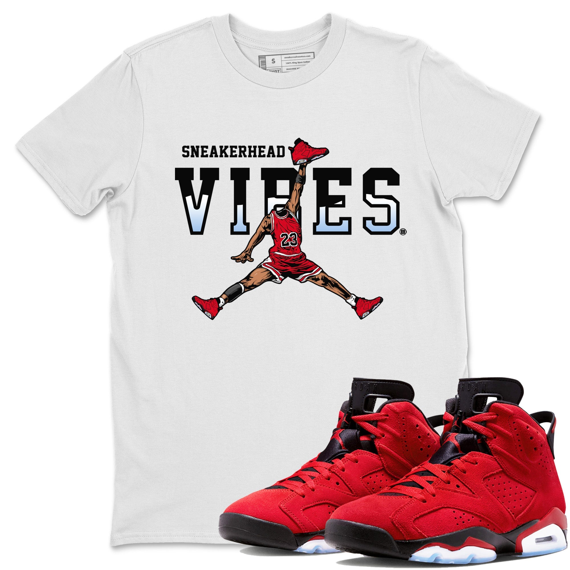 Air Jordan 6 Toro Bravo Sneaker Match Tees Sneakerhead Vibes Sneaker Tees Air Jordan 6 Toro Sneaker Release Tees Unisex Shirts White 1