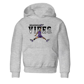 Sneakerhead Vibes sneaker match tees to Court Purple Dunks street fashion brand for shirts to match Jordans SNRT Sneaker Tees Dunk Low Court Purple unisex t-shirt Heather Grey 2 youth shirt