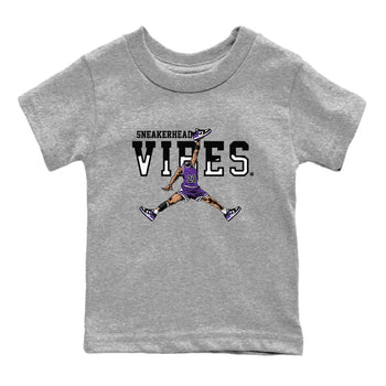 Sneakerhead Vibes sneaker match tees to Court Purple Dunks street fashion brand for shirts to match Jordans SNRT Sneaker Tees Dunk Low Court Purple unisex t-shirt Heather Grey 2 youth shirt