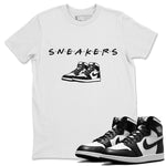 Jordan 1 Black White Sneaker Match Tees Sneakers Sneaker Tees Jordan 1 Black White Sneaker Release Tees Unisex Shirts