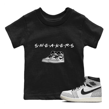 Jordan 1 White Cement Sneaker Match Tees Sneakers Sneaker Tees Jordan 1 White Cement Sneaker Release Tees Kids Shirts