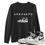 Jordan 1 White Cement Sneaker Match Tees Sneakers Sneaker Tees Jordan 1 White Cement Sneaker Release Tees Unisex Shirts