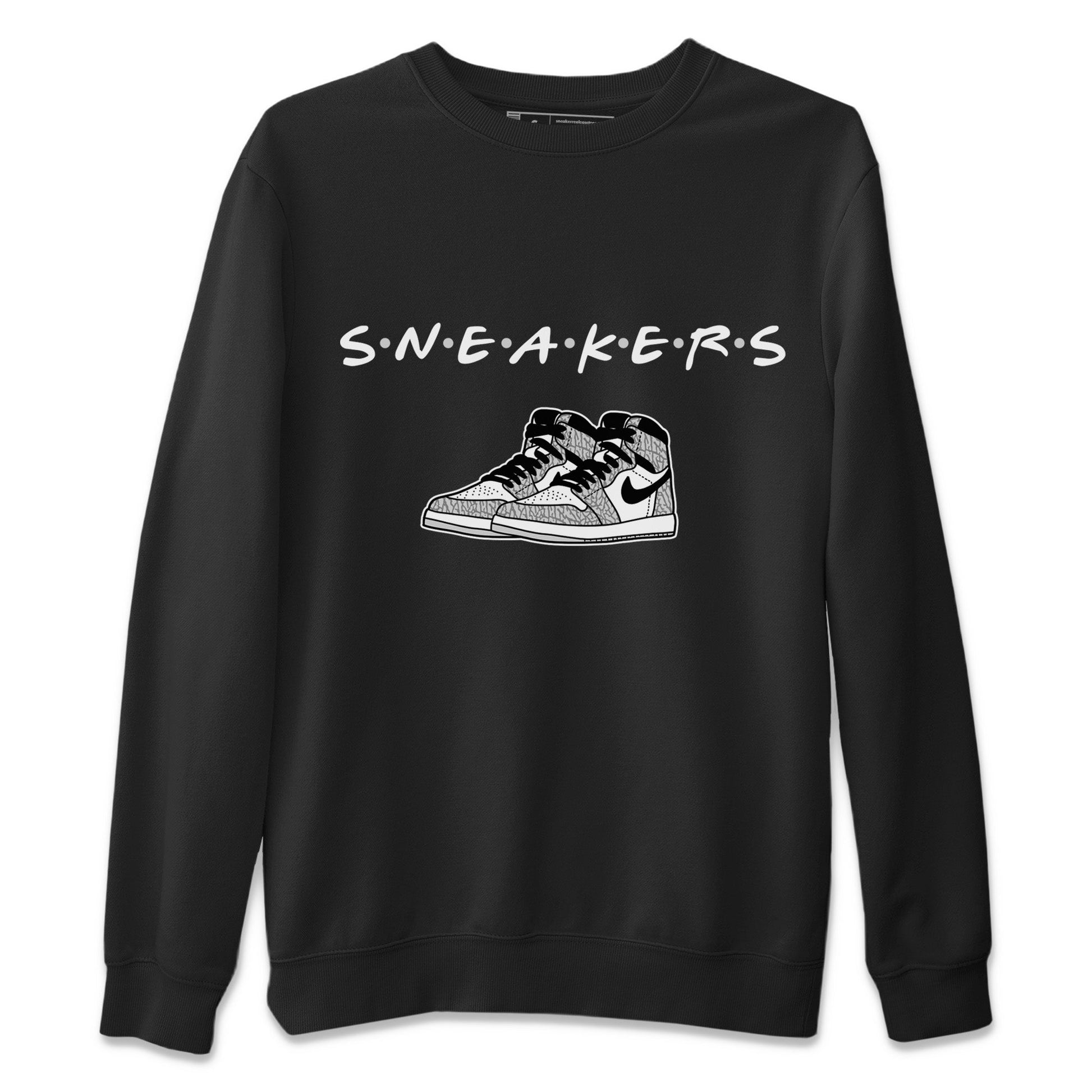 Jordan 1 White Cement Sneaker Match Tees Sneakers Sneaker Tees Jordan 1 White Cement Sneaker Release Tees Unisex Shirts