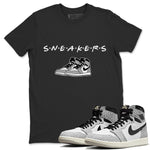Jordan 1 White Cement Sneaker Match Tees Sneakers Sneaker Tees Jordan 1 White Cement Sneaker Release Tees Unisex Shirts