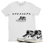 Jordan 1 White Cement Sneaker Match Tees Sneakers Sneaker Tees Jordan 1 White Cement Sneaker Release Tees Unisex Shirts